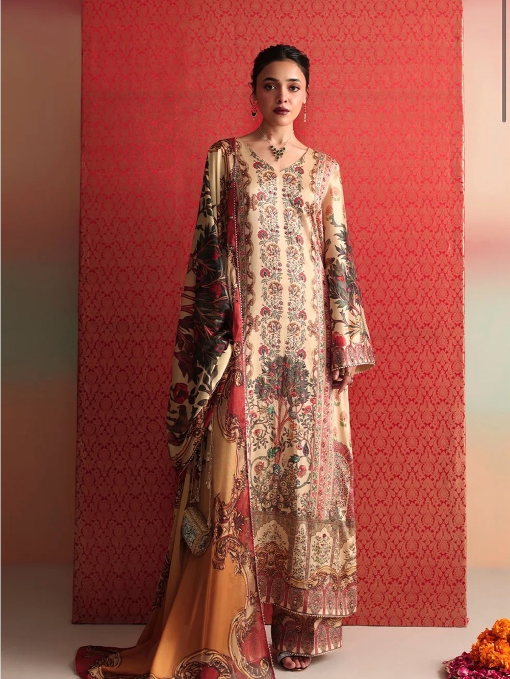Pakistani clothes- Saira Rizwan silk 3 piece